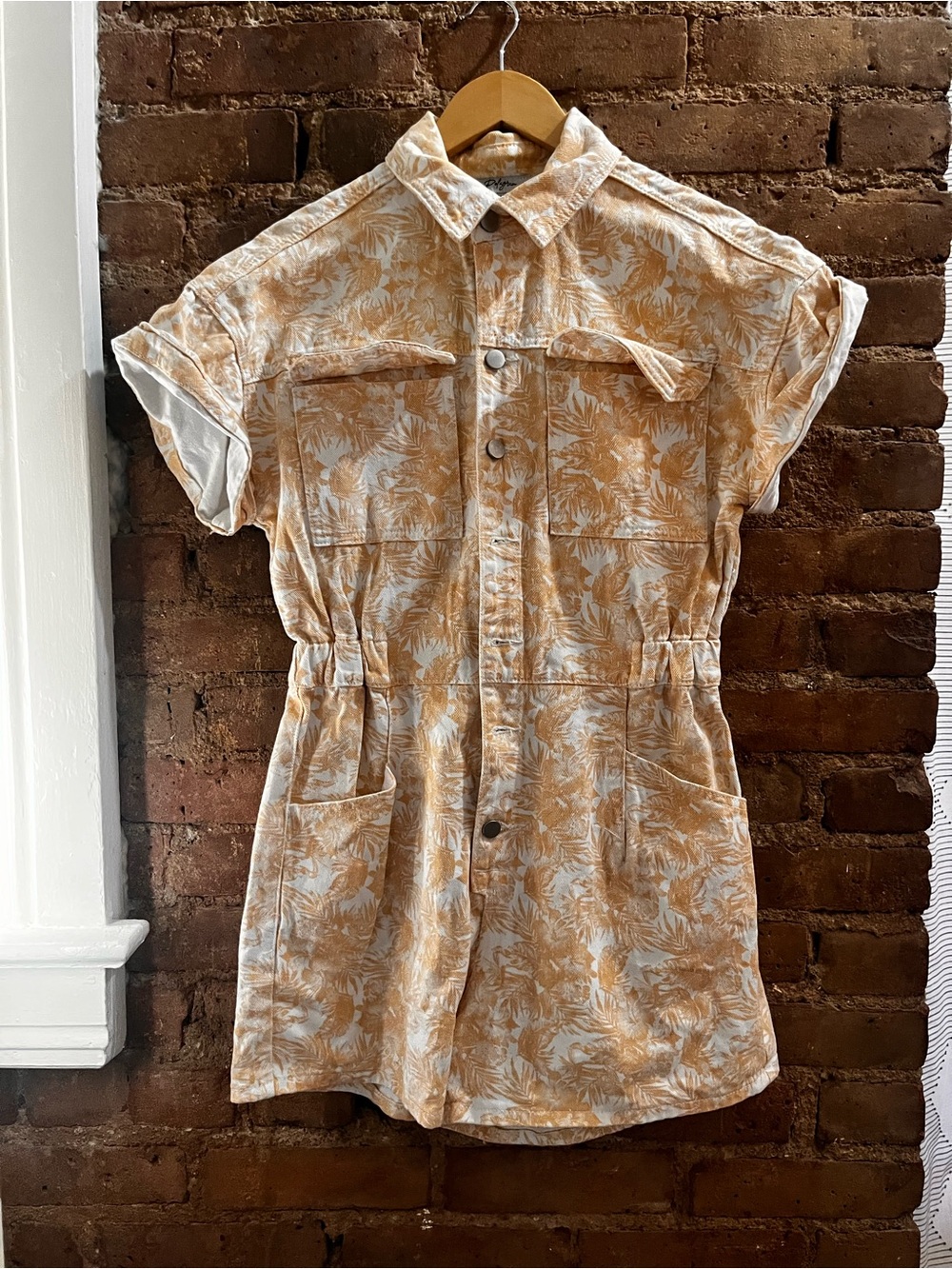 Denim Floral Romper